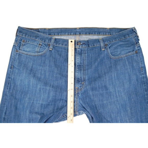 Levis 569 Jeans Mens 42x32 Blue Denim Loose Straight Fit Medium Wash Comfort - Picture 10 of 14